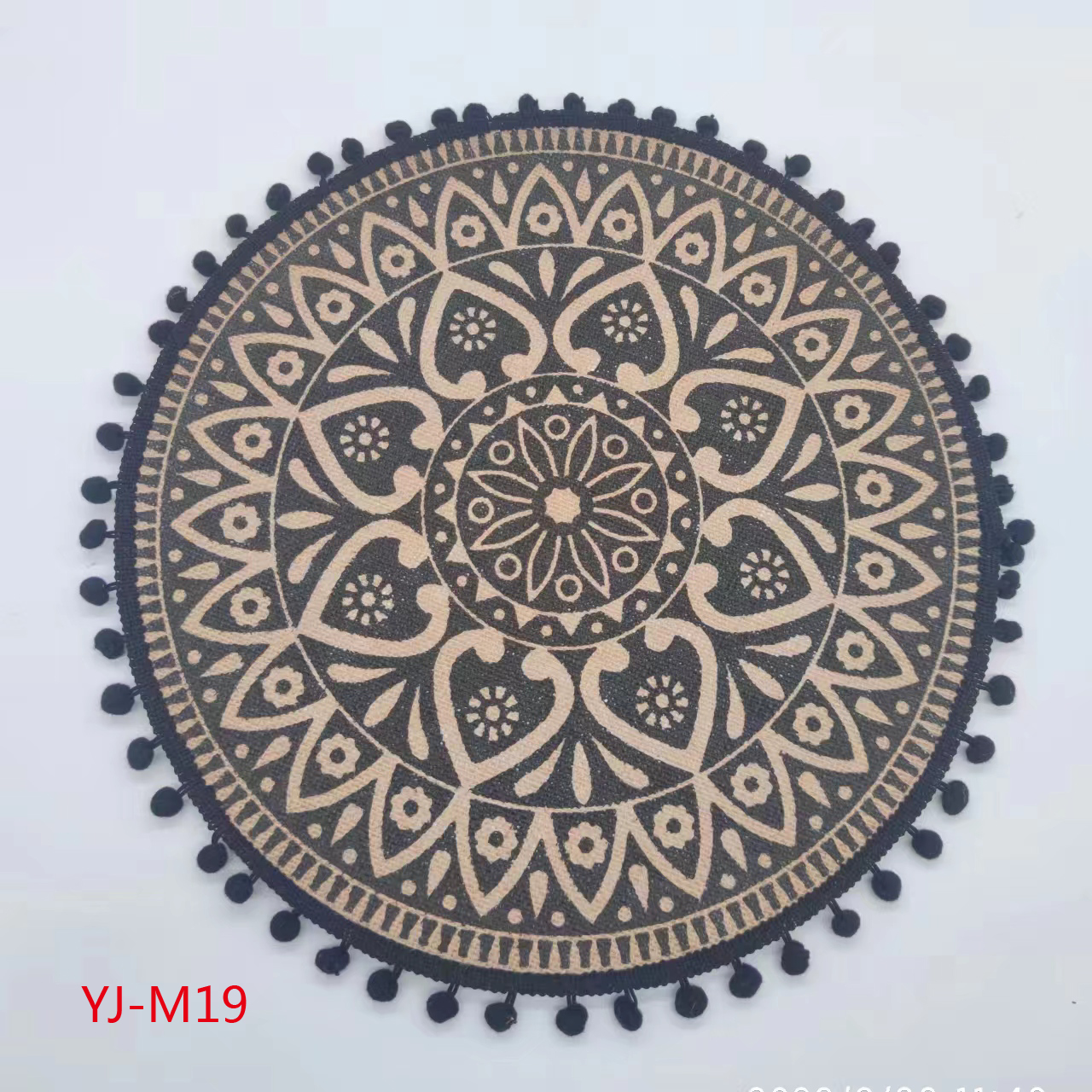 Yijia brand InS-style Nordic woven coasters and placemats, cotton and linen table heat insulation pads, pvc tablecloths, Ramadan transparent printed Western placemats, European home decoration linen placemats pic 10