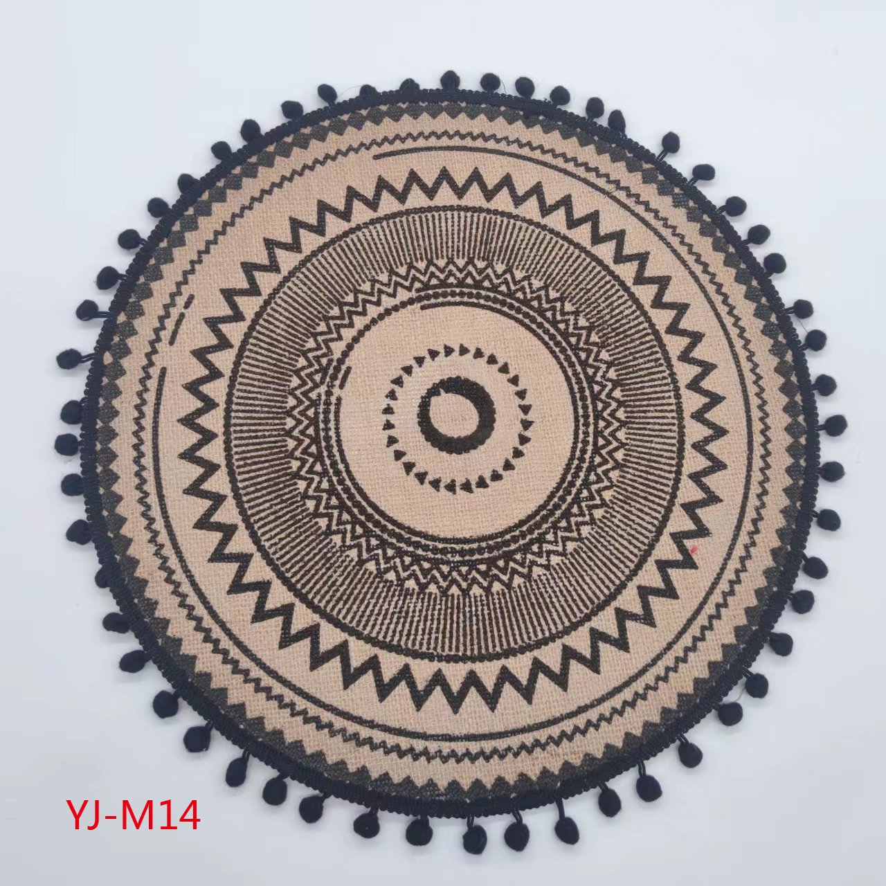 Yijia brand InS-style Nordic woven coasters and placemats, cotton and linen table heat insulation pads, pvc tablecloths, Ramadan transparent printed Western placemats, European home decoration linen placemats Item Picture
