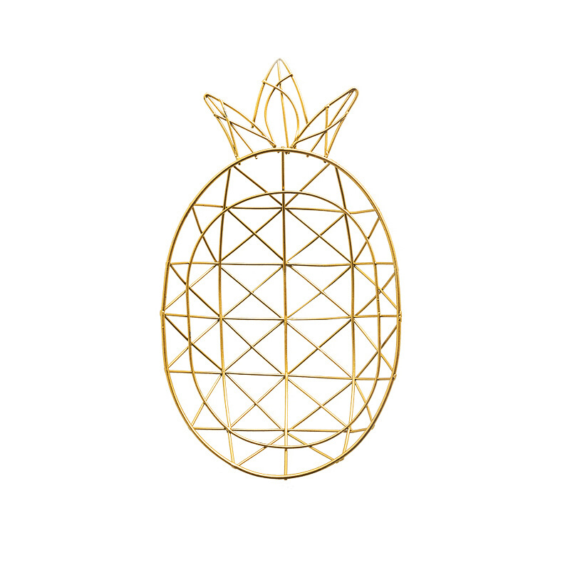 Ins Nordic style pineapple tray iron fruit basket Bedroom kitchen living room bathroom desktop sundry storage basket thumbnail