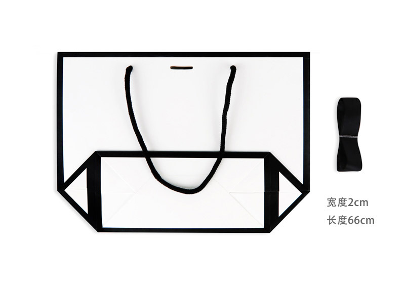 白色白卡纸袋现货批发新款多规格礼品手提包装简约购物纸袋子详情6