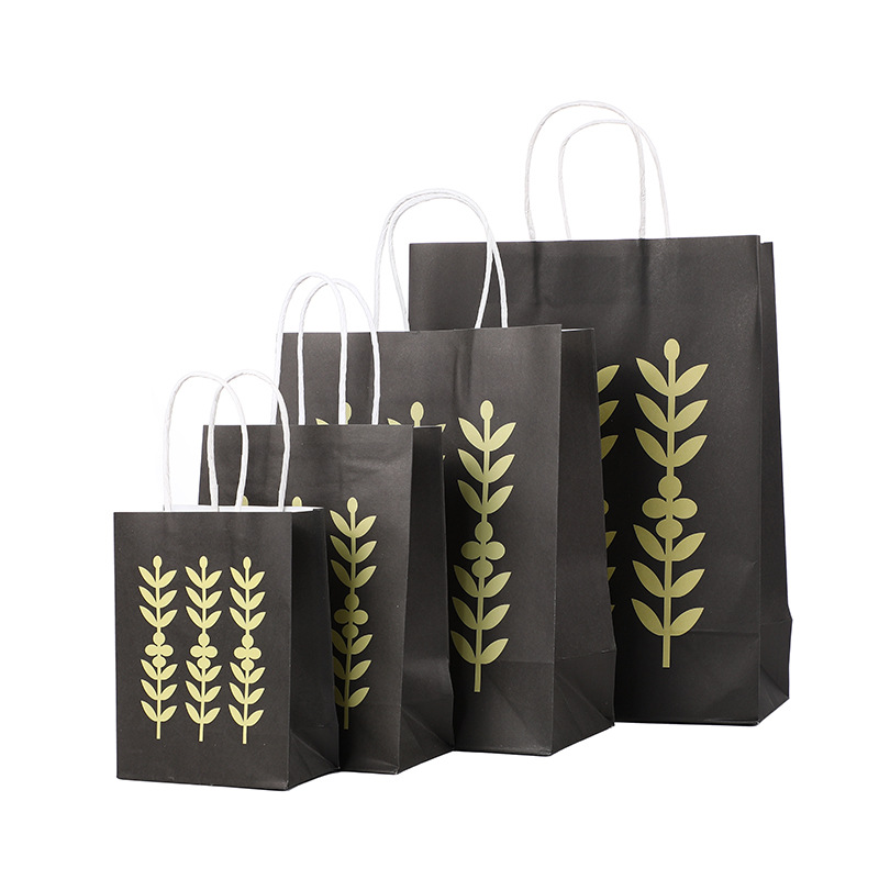 Wholesale Custom Leaf Gift Bag Mask Gift Bag Cosmetic Paper Bag Small Fresh Clothing Bag Item Picture