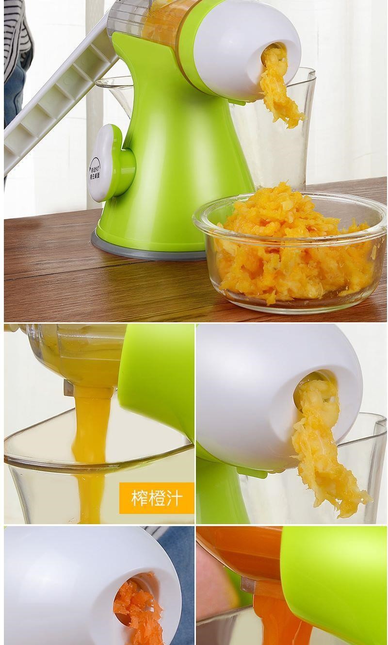 TS家用小型手动榨汁机杯挤柠檬压水果汁手摇原汁机榨汁器冰淇淋机语详情3
