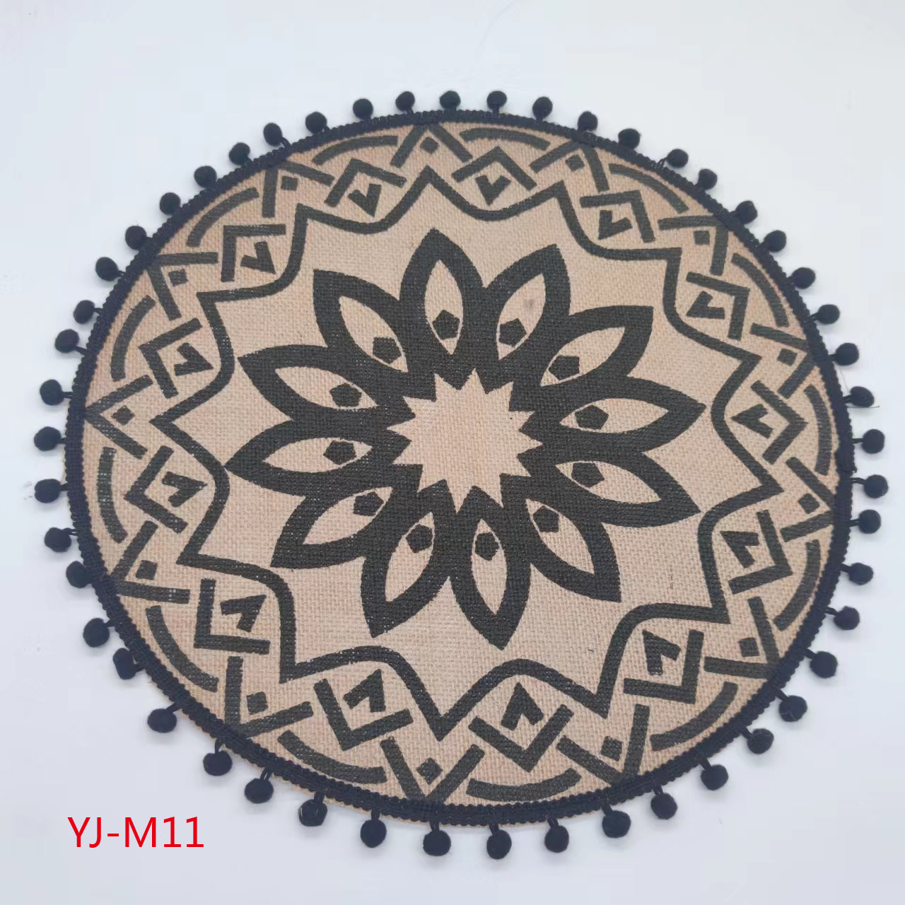 Yijia brand InS-style Nordic woven coasters and placemats, cotton and linen table heat insulation pads, pvc tablecloths, Ramadan transparent printed Western placemats, European home decoration linen placemats details Picture
