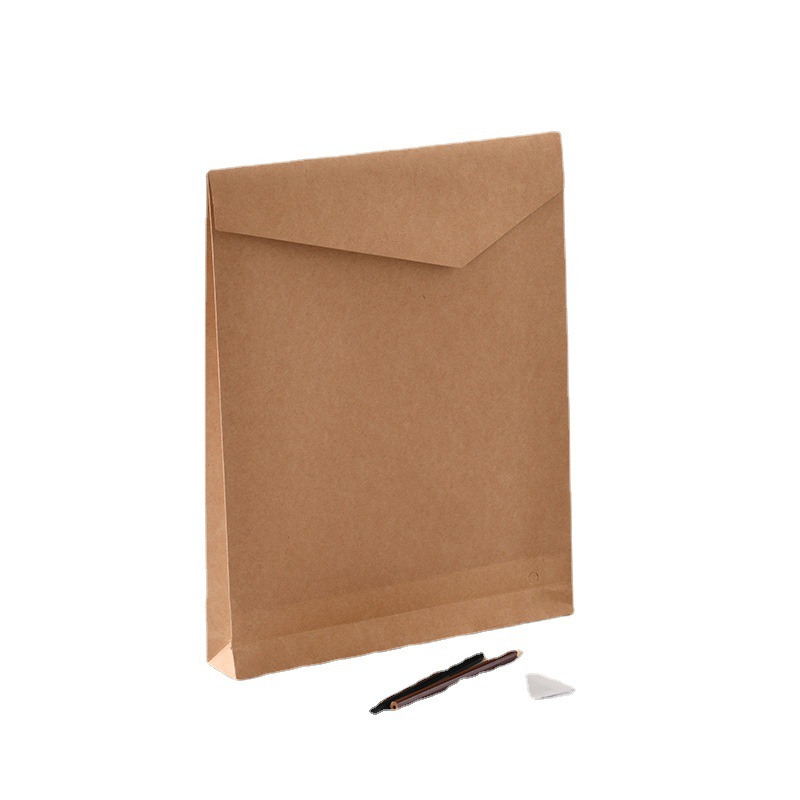 Rope-wrapped clothing file bag, A4 kraft paper file bag, information bag pic 1