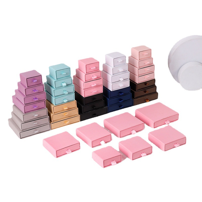 Drawer Jewelry Packaging Paper Box Spot Manufacturers Wholesale Jewelry Box Bracelet Box Earrings Pendant Storage Box