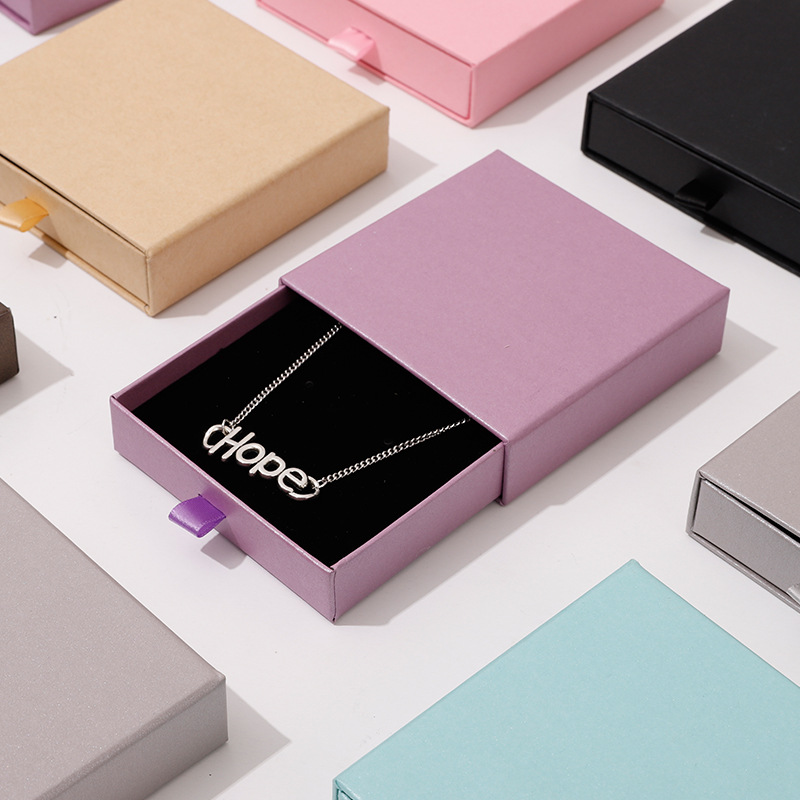 Drawer Jewelry Packaging Paper Box Spot Manufacturers Wholesale Jewelry Box Bracelet Box Earrings Pendant Storage Box Specification drawing