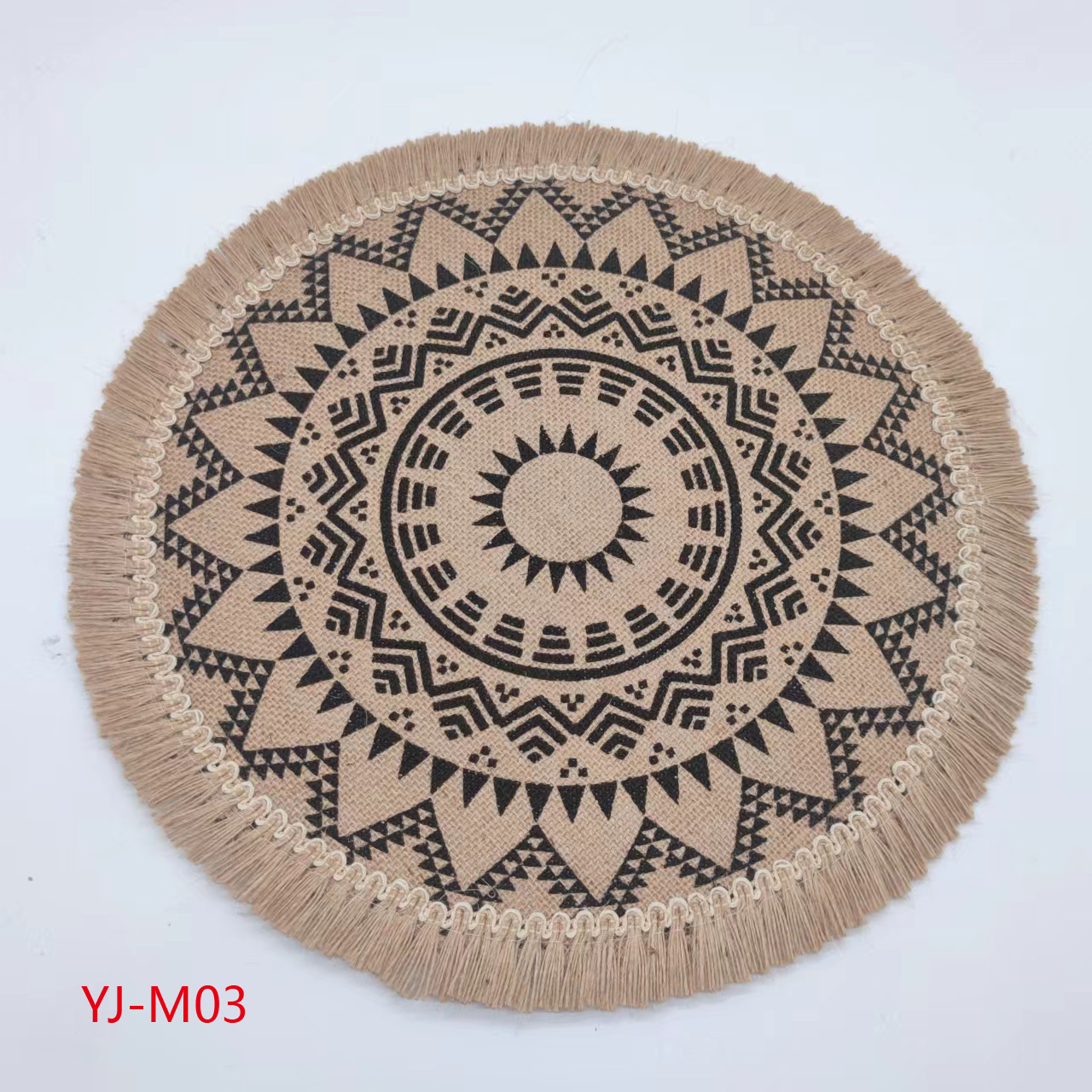 Yijia InS-style Nordic woven coasters, placemats, jute and cotton heat insulation pads, pvc tablecloths for dining tables, waterproof and oil-resistant Western-style placemats, export quality for foreign trade pic 3