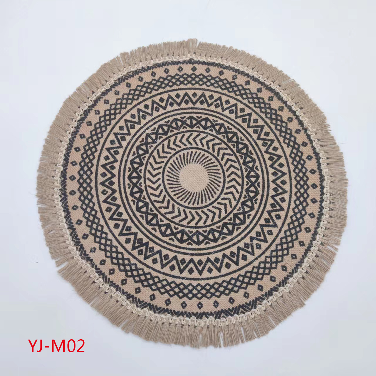 Yijia InS-style Nordic woven coasters, placemats, jute and cotton heat insulation pads, pvc tablecloths for dining tables, waterproof and oil-resistant Western-style placemats, export quality for foreign trade pic 2