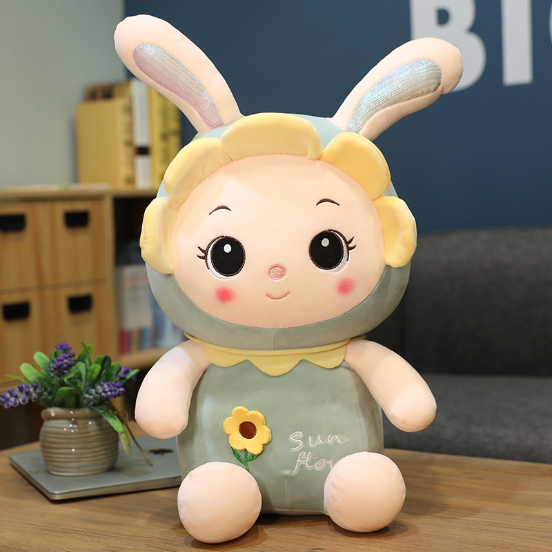 2022 New Creative Sun Rabbit Baby Plush Toy Doll Tiktok The Same Sun Rabbit Throw Pillow Doll Gift Customization Wholesale Specification drawing