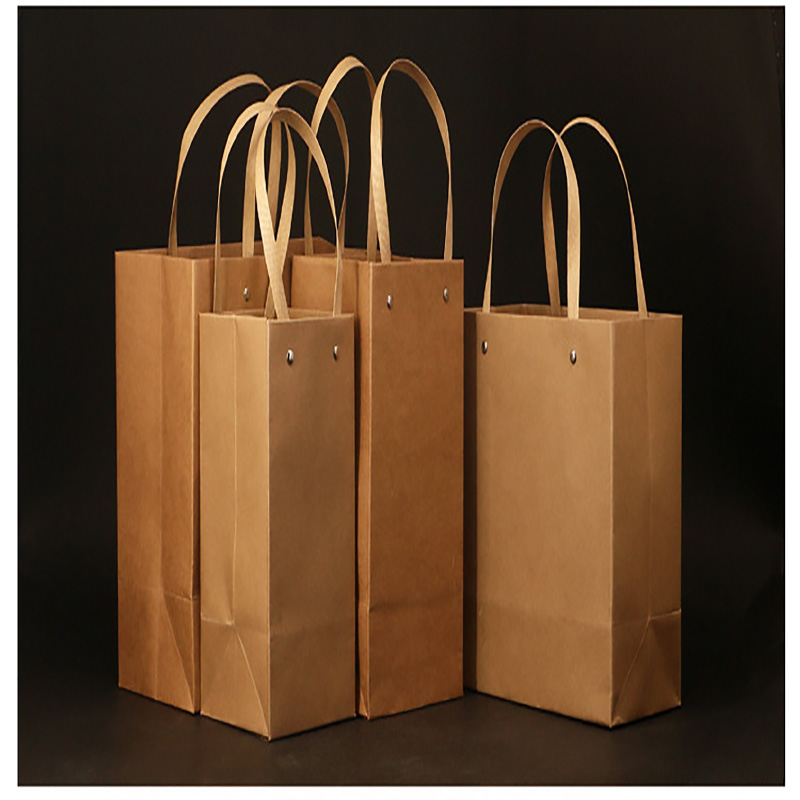 Customized Wordless Universal Kraft Paper Bag Hand Bag Clothing Tea Bag Gift Bag details Picture