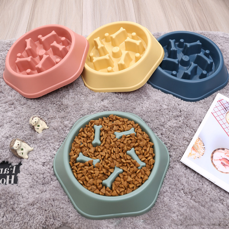 New pet dog bowls, anti-tipping and anti-slip dog food bowls, dog slow food licking bowls, anti-choking feeders, pet supplies details Picture