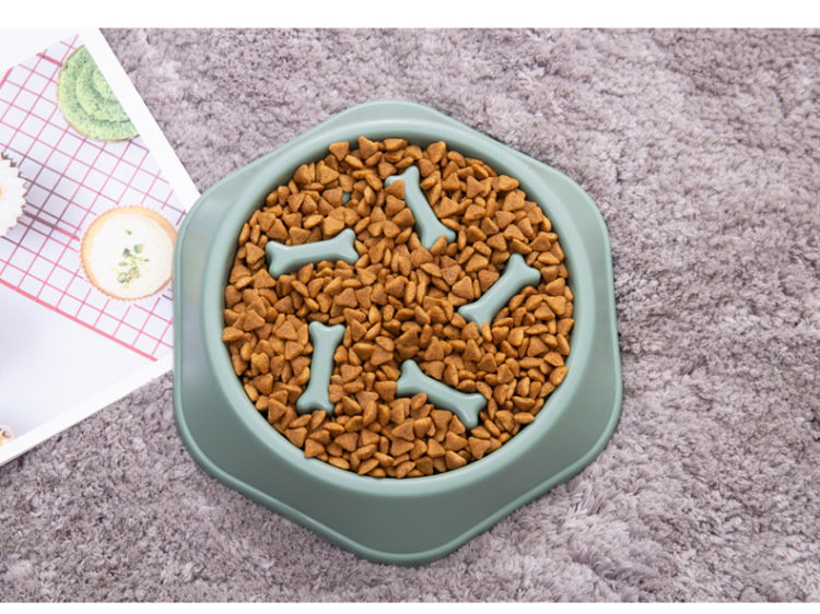 Nuevo pet dog bowl antiderrapante antiderrapante perro lavabo para perros perro lento lamiendo tazón anti-astigmia alimentador para mascotas pic 14