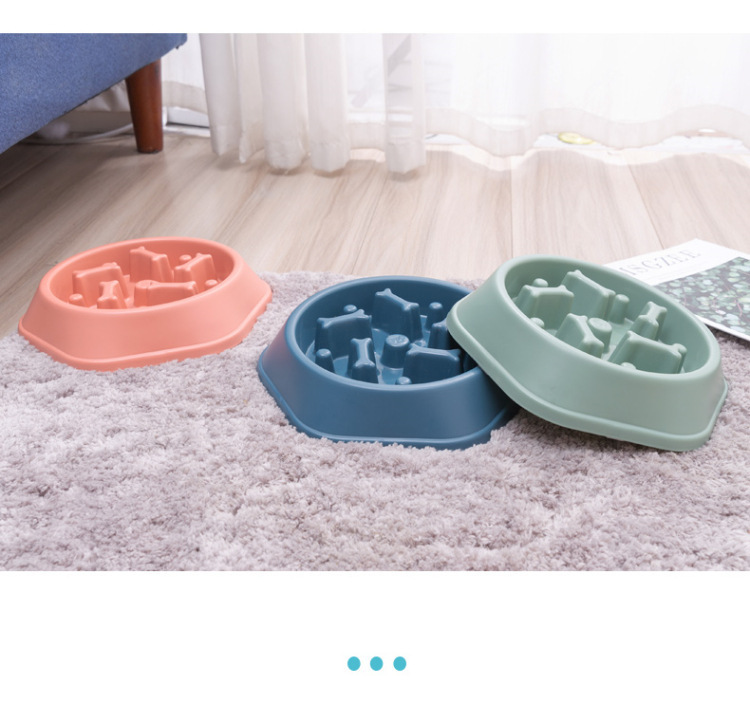 Nuevo pet dog bowl antiderrapante antiderrapante perro lavabo para perros perro lento lamiendo tazón anti-astigmia alimentador para mascotas pic 13