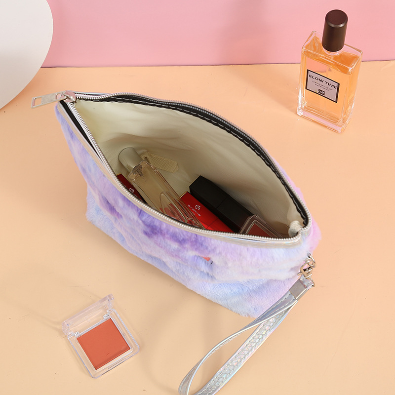 Cute cartoon cat plush makeup bag, portable for going out, pvc washing and storage bag manufacturer wholesale details Picture
