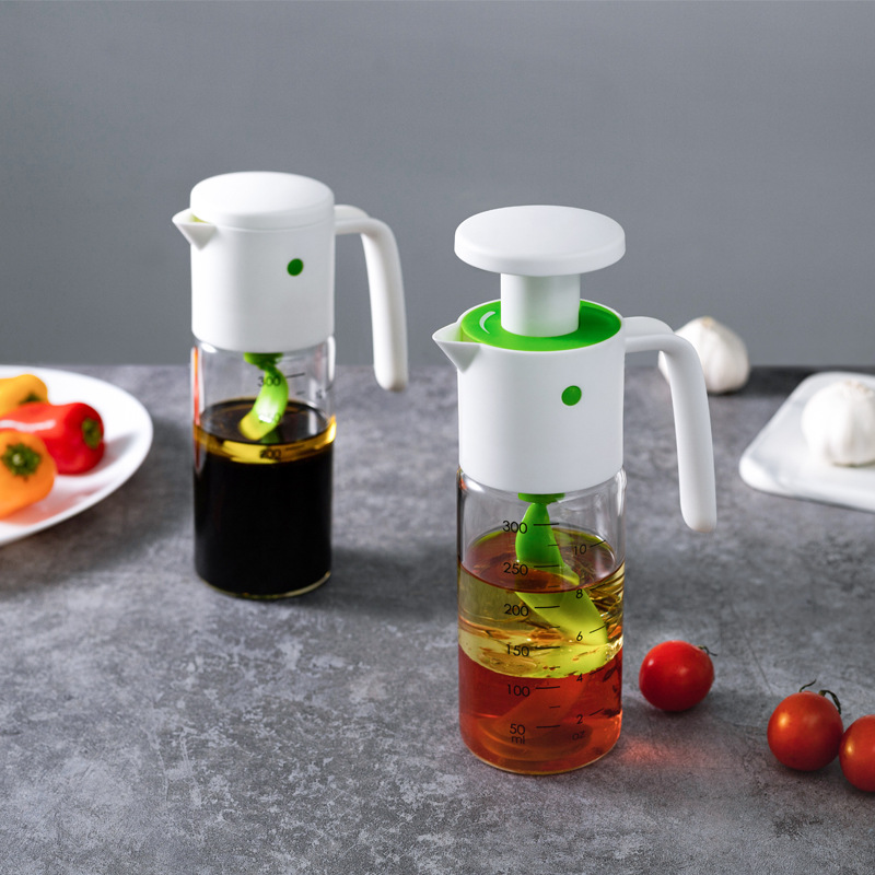 Silicon glass salad dressing and oil hand mixing cup