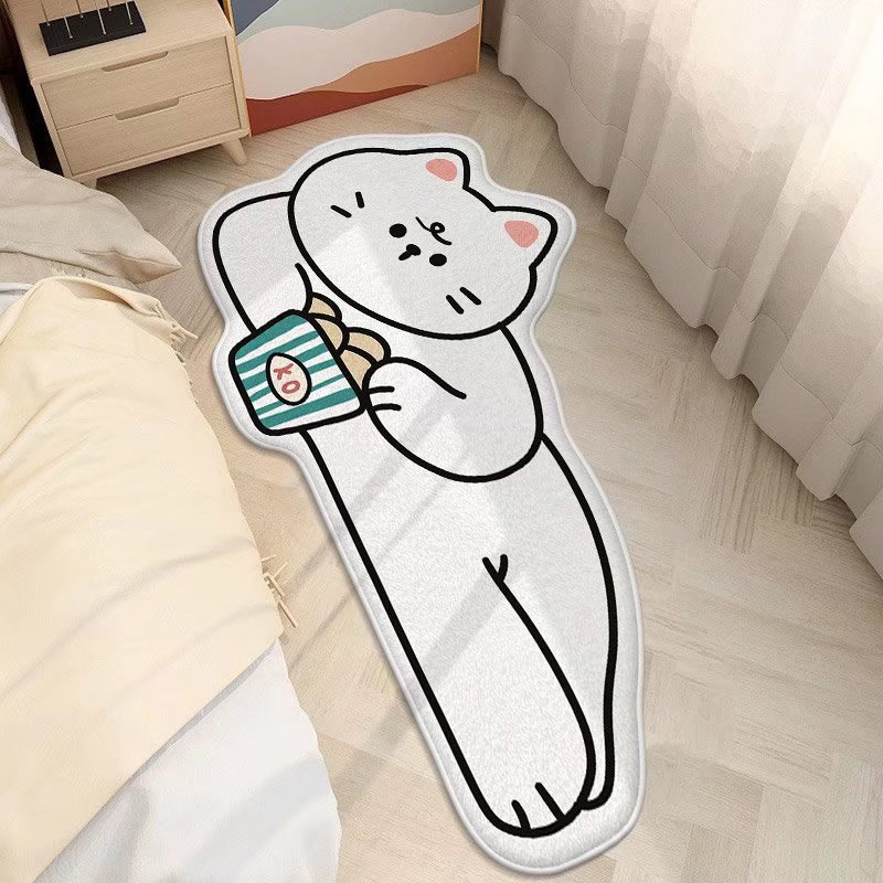 千思入户异形卡通长毛仿羊绒地垫客厅进门脚垫床边地毯批发 卧室地毯详情6