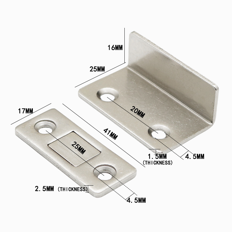 Cabinet door magnetic suction and closing device