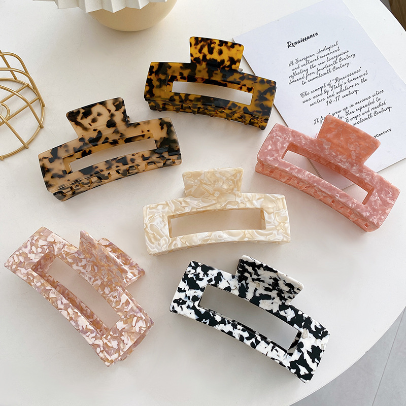 12.7cm 5in Oversized Extra Large Korean Acetate Hair Claw Clip Tortoiseshell Hairpin Women Ponytail Crab Hair Clips for Girl Hair Accessories thumbnail