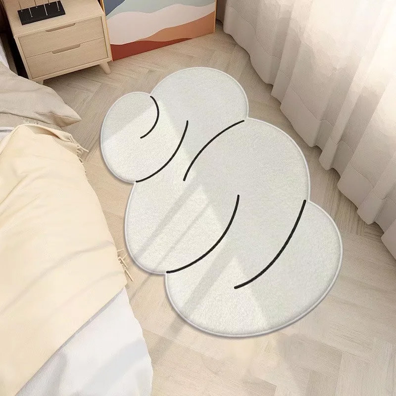 千思入户异形卡通长毛仿羊绒地垫客厅进门脚垫床边地毯批发 卧室地毯详情10
