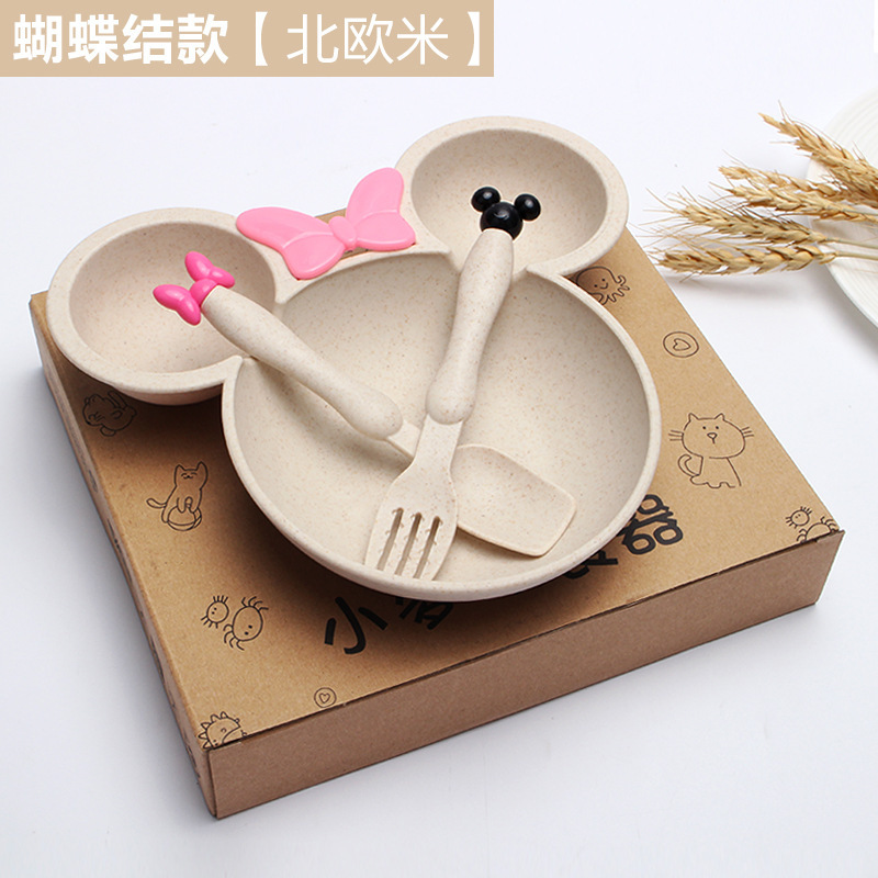 Wheat straw cutlery set for children