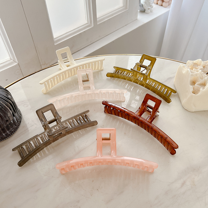 PC JELLY color back hair grab large shark clip temperament hair clip clip clip clip clip clip women's hair accessories wholesale hair accessories thumbnail