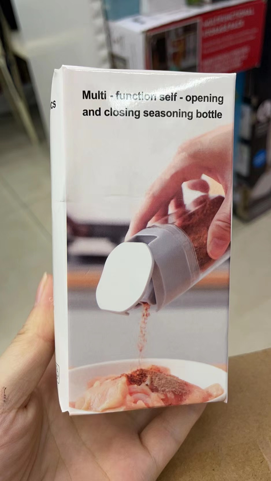 Multi-functional self-opening and closing seasoning bottle pic 1