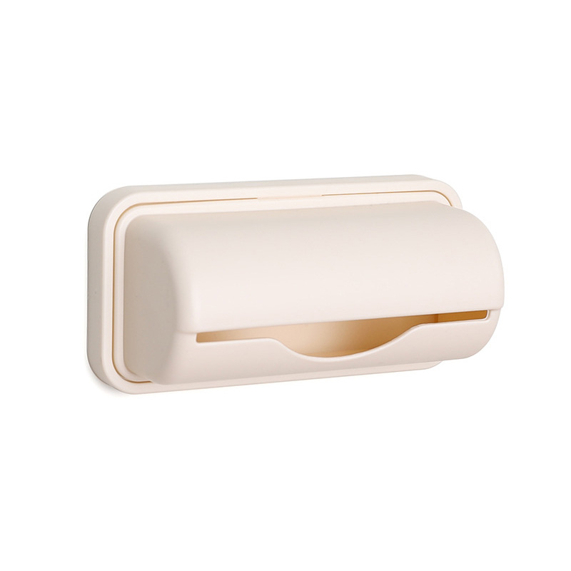 Creative wall-mounted non-punching garbage bag plastic bag storage box