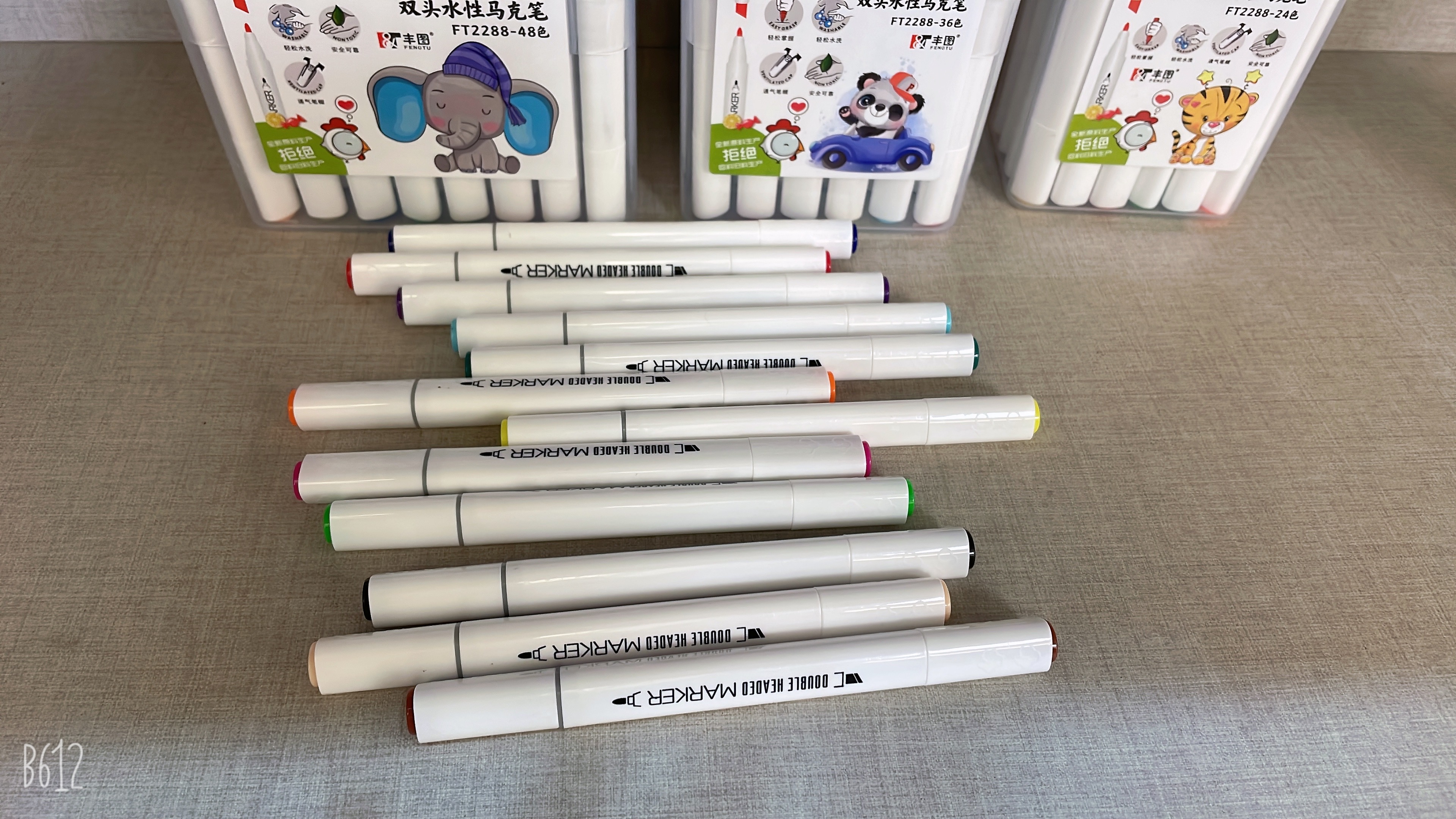 Double Head Waterborne Markers 12, 18, 24, 36 Colors details Picture