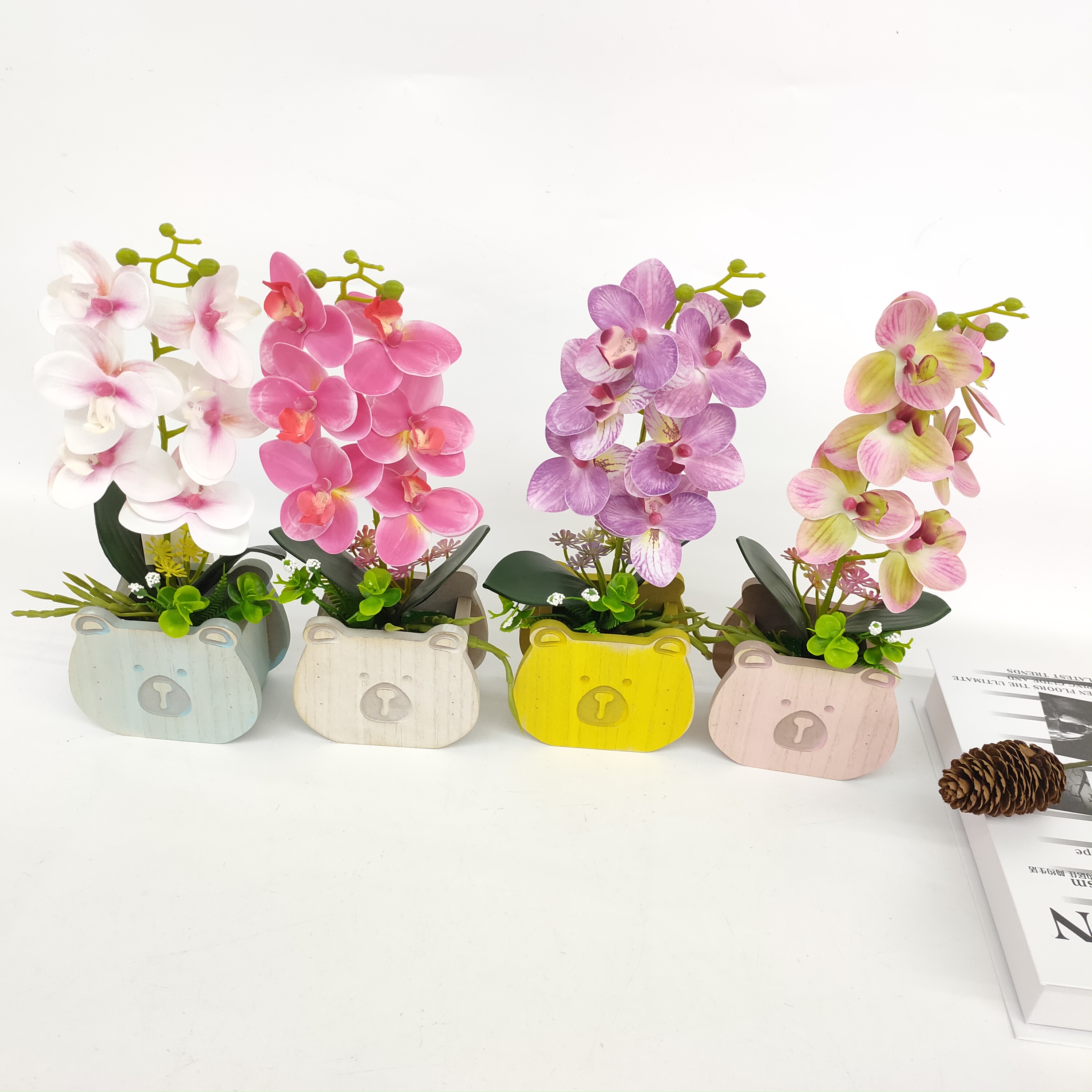 Imitation flower fake flower bonsai cartoon bear butterfly orchid