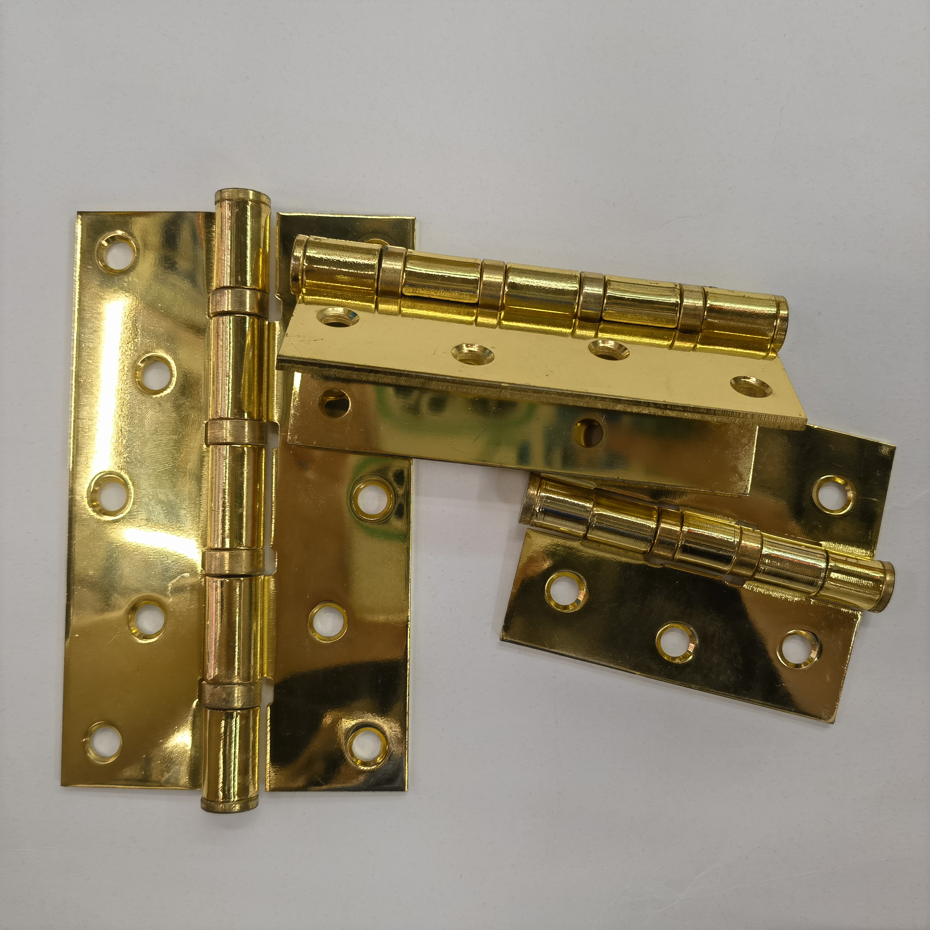 3/4/5 inch imitation gold hinge thickened iron hinge flat open cabinet door Wooden door home hardware accessories green bronze red copper bright chrome hinge Specification drawing