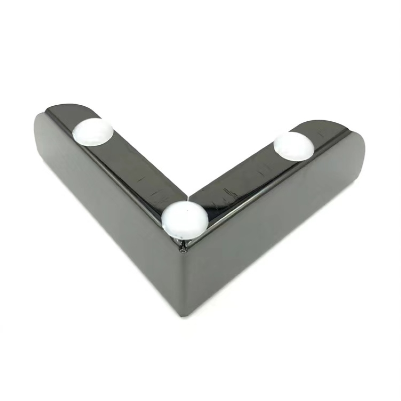 Right Angle sofa foot no flower iron sofa foot collateralized gold hardware furniture foot black white kitchen cabinet foot Specification drawing