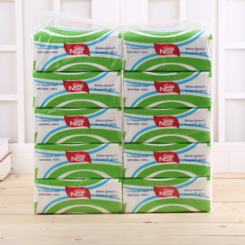 Export Middle East Saudi Arabia native wood pulp paper 190*195 three layer 4 layer 2 layer Terrou paper can not remove debris wet water generation processing OEM thumbnail