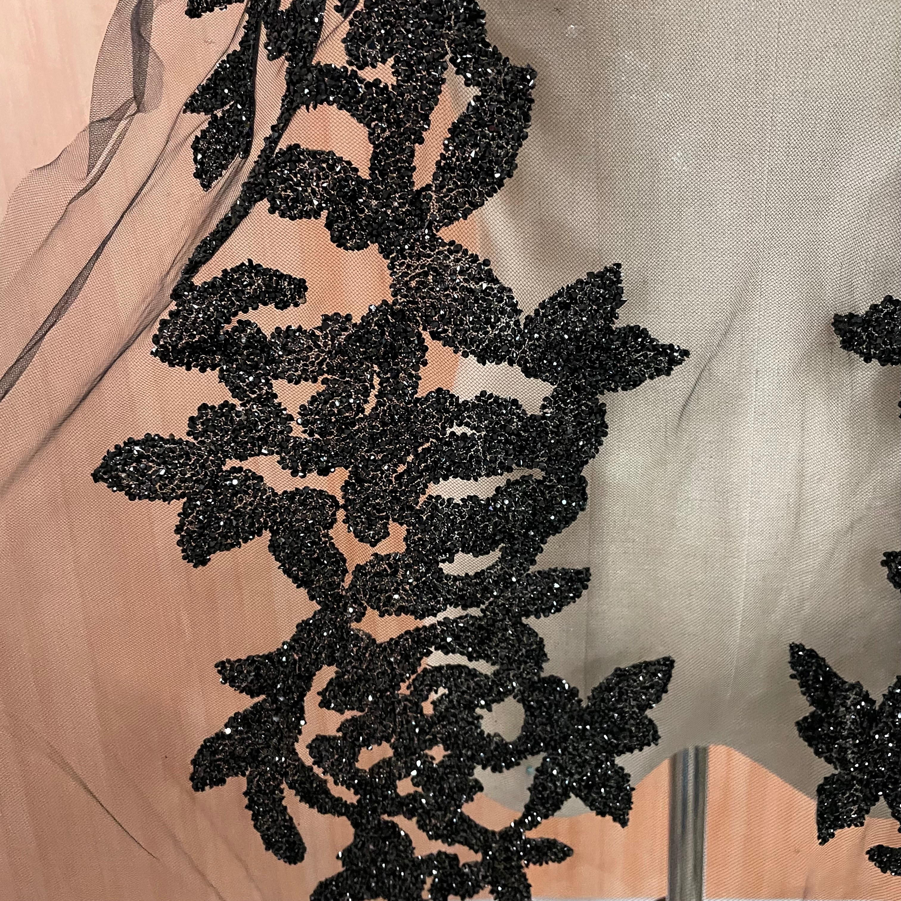水晶紧身胸衣婚礼晚礼服贴花重珠手工紧身胸衣补丁详情2