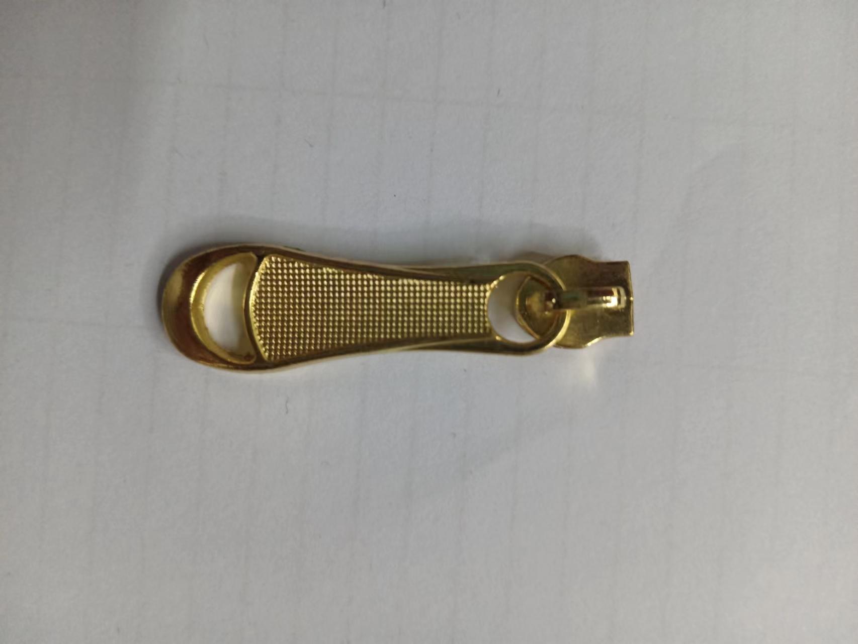 Zipper 1 factory wholesale luggage and tent zipper pulls, metal color zinc alloy, can be selected as large-bottom long plate zipper pulls
