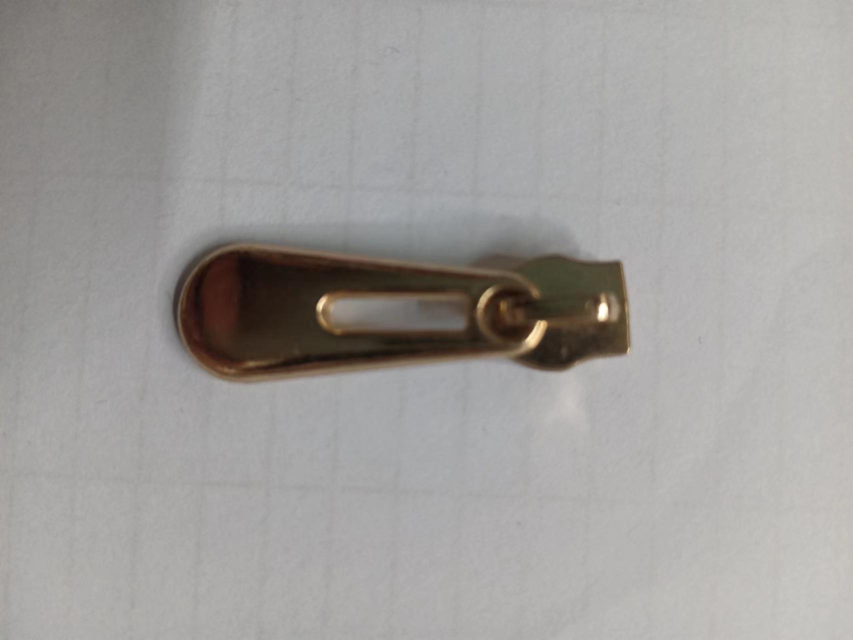 Zipper 4 factory wholesale luggage and tent zipper pulls, metal color zinc alloy, can be selected as large-bottom long plate zipper pulls