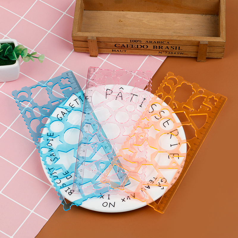 Multifunctional puzzle ruler Magic Elementary School stationery geometry drawing template ruler for children