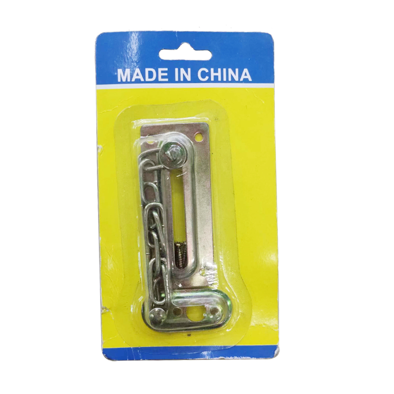 门链 防盗链 吸卡装 白锌色 彩锌色 青古铜色 红古铜色门上防盗链1014