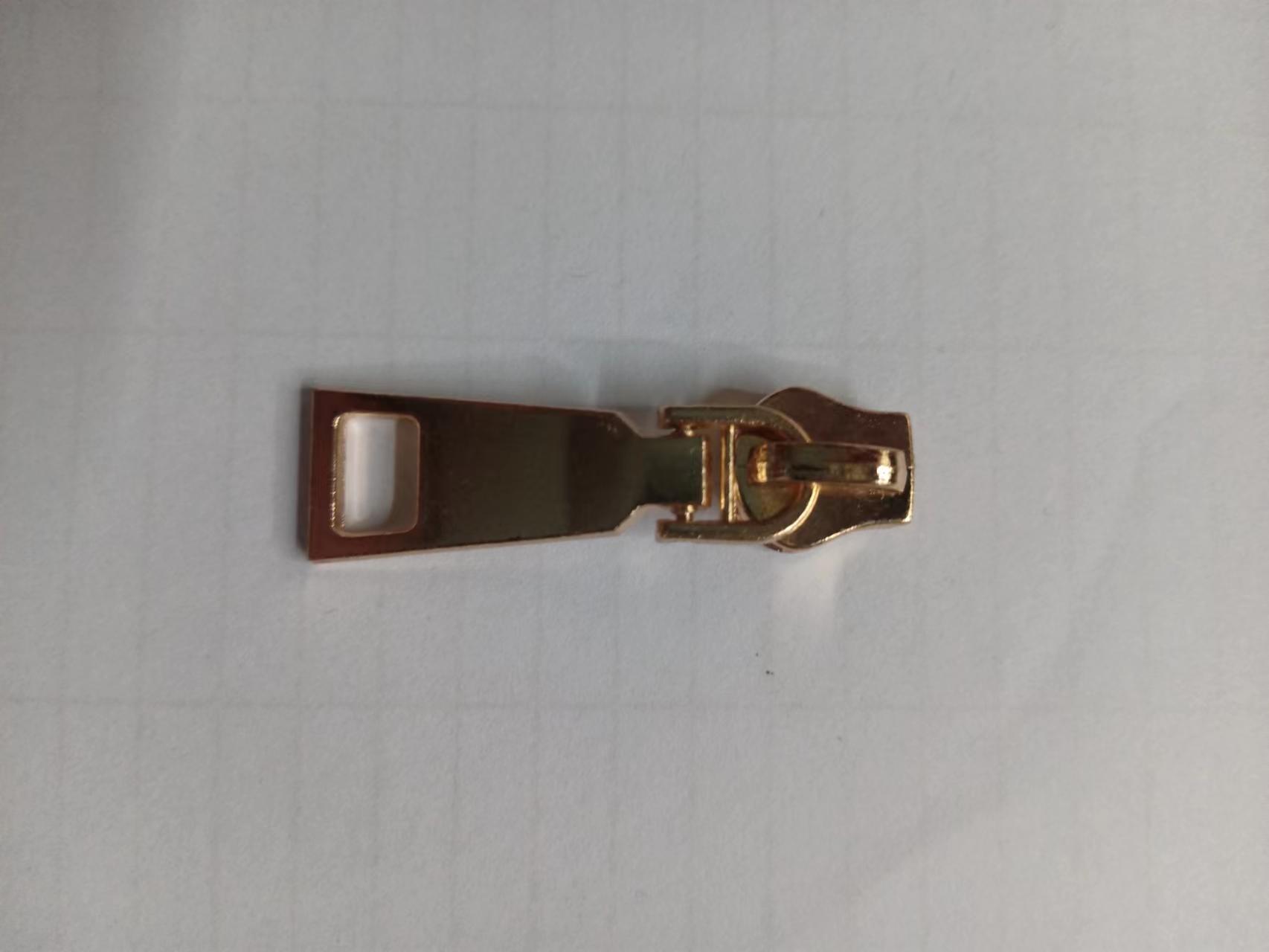 Zipper 3 factory wholesale luggage and tent zipper pulls, metal color zinc alloy, can be selected as large-bottom long plate zipper pulls