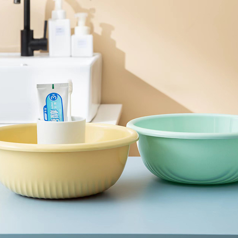 34*12 Nordic solid color darkened student dormitory laundry basin, household washbasin, plastic basin for washing vegetables pic 2