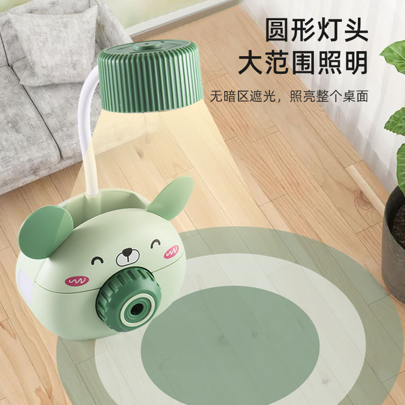 Bear pencil sharpened mini desk lamp pen holder