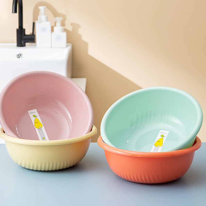 34*12 Nordic solid color darkened student dormitory laundry basin, household washbasin, plastic basin for washing vegetables pic 4