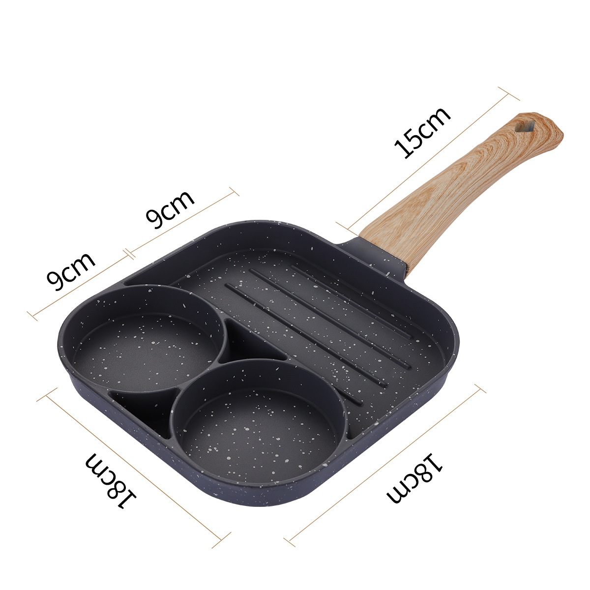 Medical stone four hole fried egg pan