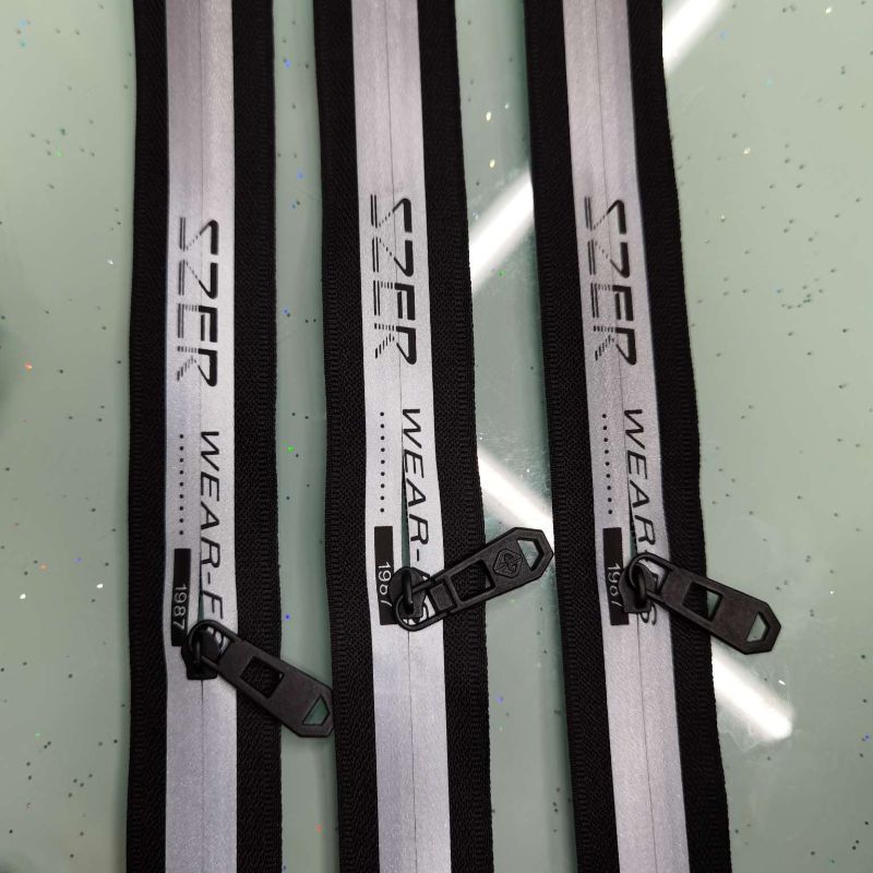 反光条防水拉链防水印花拉链 PVC塑料拉链 闭尾拉锁服装箱包帐篷拉链条批发