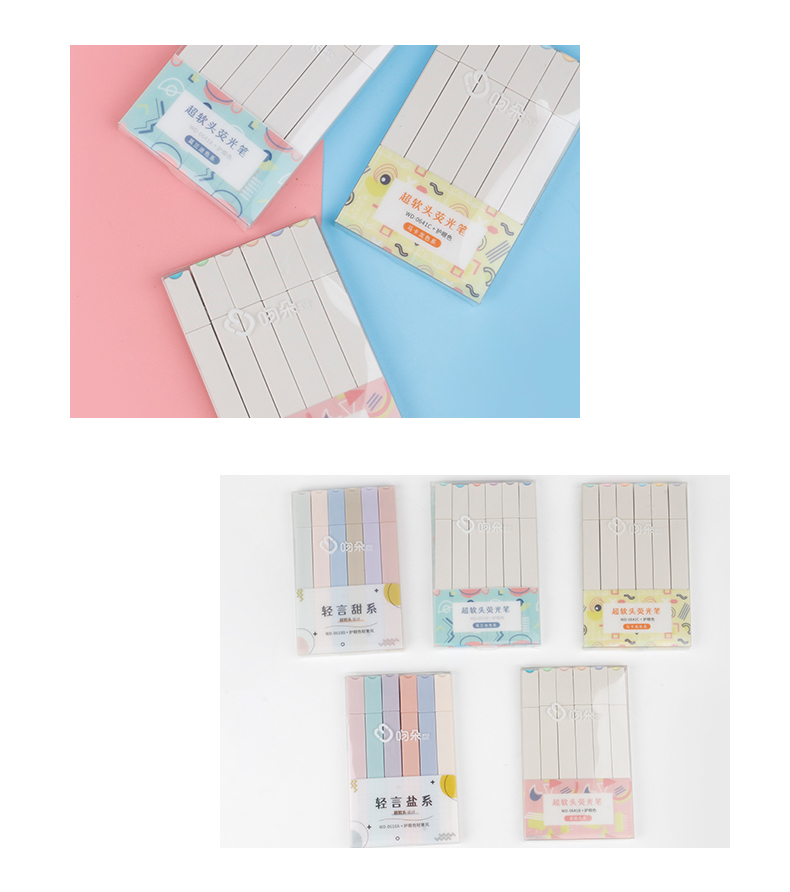 护眼荧光笔单头记号笔莫兰迪学生用彩色划重点笔记标记笔绘画笔记专用手账笔详情7