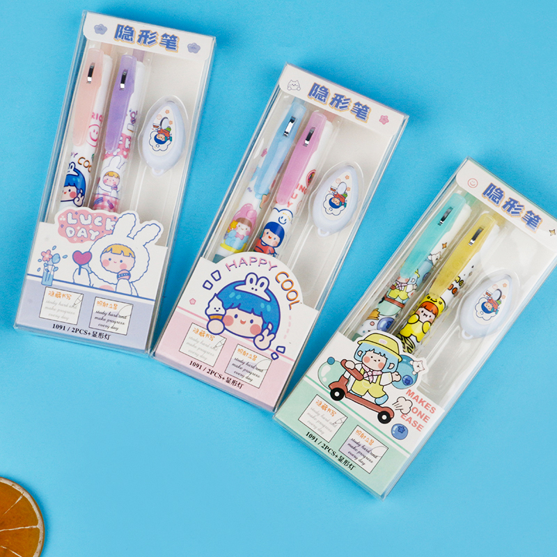 Magic Pen UV Light Invisible pen high appearance level LED light Whisper fluorescent press creative neutral pen set