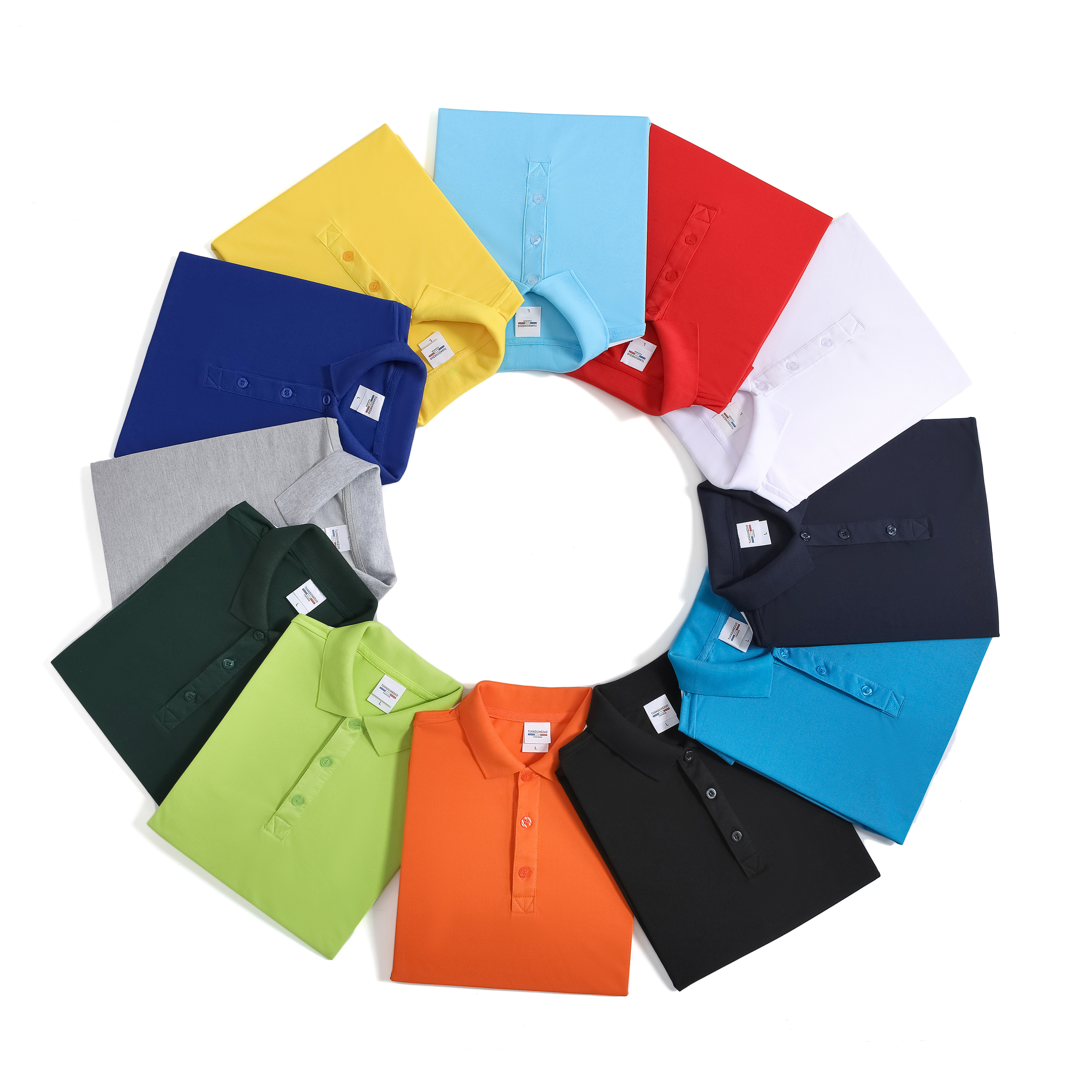 源头工厂-保罗POLO衫纯色T裇棉翻领广告衫短袖T恤定制工作服订制通标文化衫印LOGO绣花个性化DIY一件代发详情5