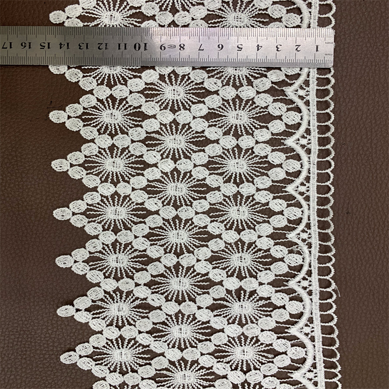 Factory direct sales of lace accessories, water-soluble lace, embroidery, high-quality polyester fabric hem and sleeve accessories pic 1