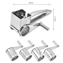 Hand rotating cheese and nut grater