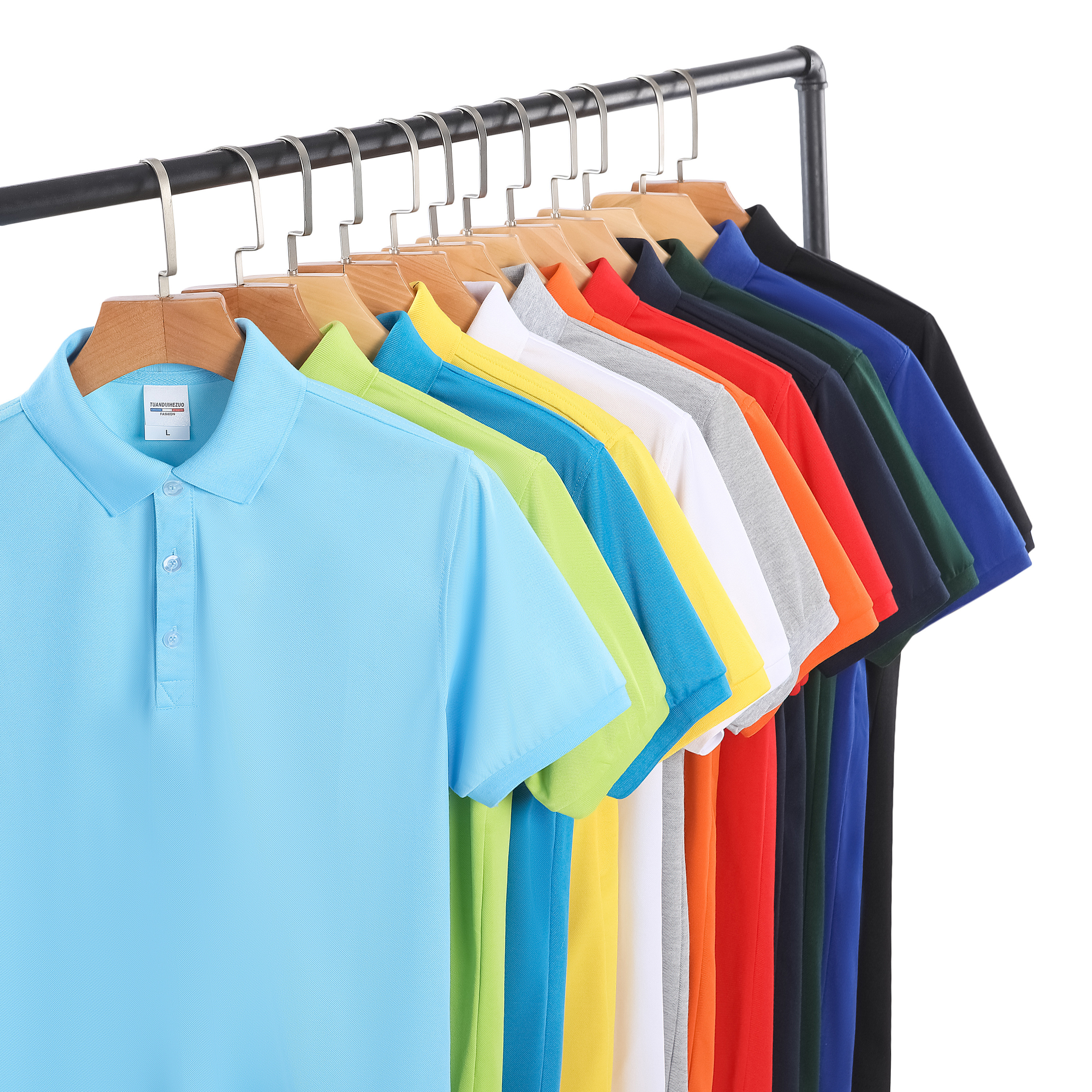 源头工厂-保罗POLO衫纯色T裇棉翻领广告衫短袖T恤定制工作服订制通标文化衫印LOGO绣花个性化DIY一件代发详情3