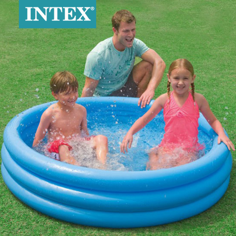INTEX59416蓝色三环水池家庭充气水池儿童泳池水池戏水池批发直供详情5